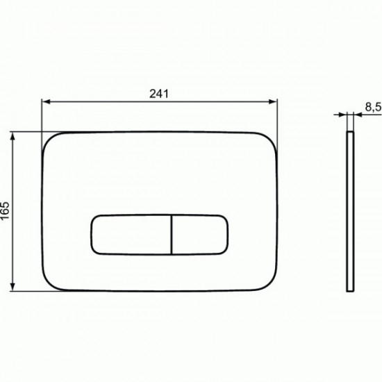 Πλακέτα Χειρισμού Ideal Standard Oleas M1 R0115A6 Μαύρη Διπλή Πλακέτα Χειρισμού Ideal Standard Oleas M1 R0115A6 Μαύρη Διπλή